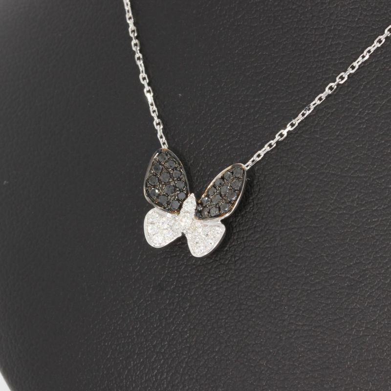 Wert 1690 € Brillant Diamant Collier Schmetterling in 750er 18 K Weißgold - 87872