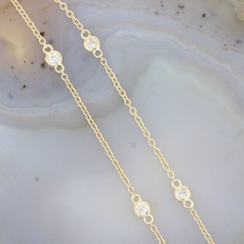 Wert 1490 € Brillant Perlmutt Collier 585er/14 Karat Gelb Gold Länge 40,5 und 45,5 cm – 87877