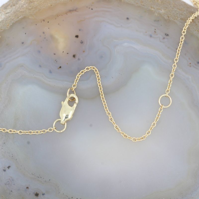 Wert 1490 € Brillant Perlmutt Collier 585er/14 Karat Gelb Gold Länge 40,5 und 45,5 cm – 87877