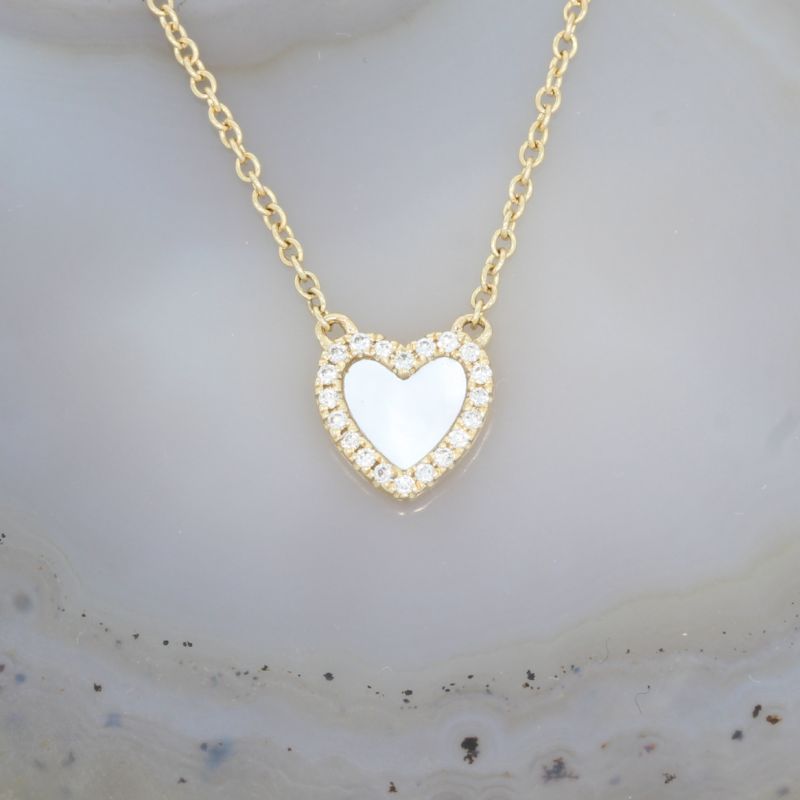 Wert 1490 € Brillant Perlmutt Collier 585er/14 Karat Gelb Gold Länge 40,5 und 45,5 cm – 87877
