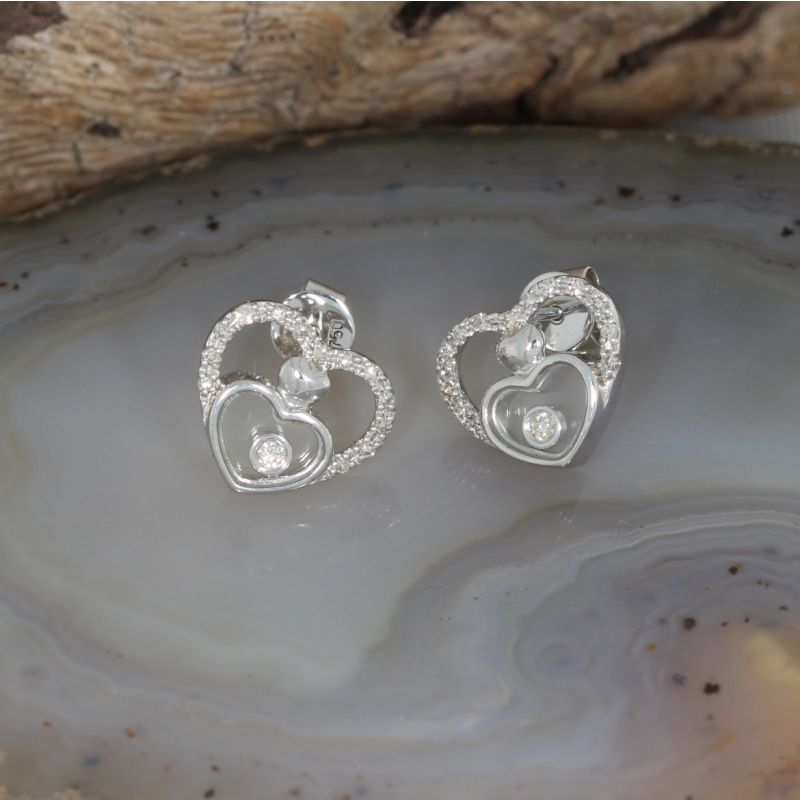 Wert 1790 € Brillant Diamant Ohrstecker in 750er 18 K Weißgold - 87895