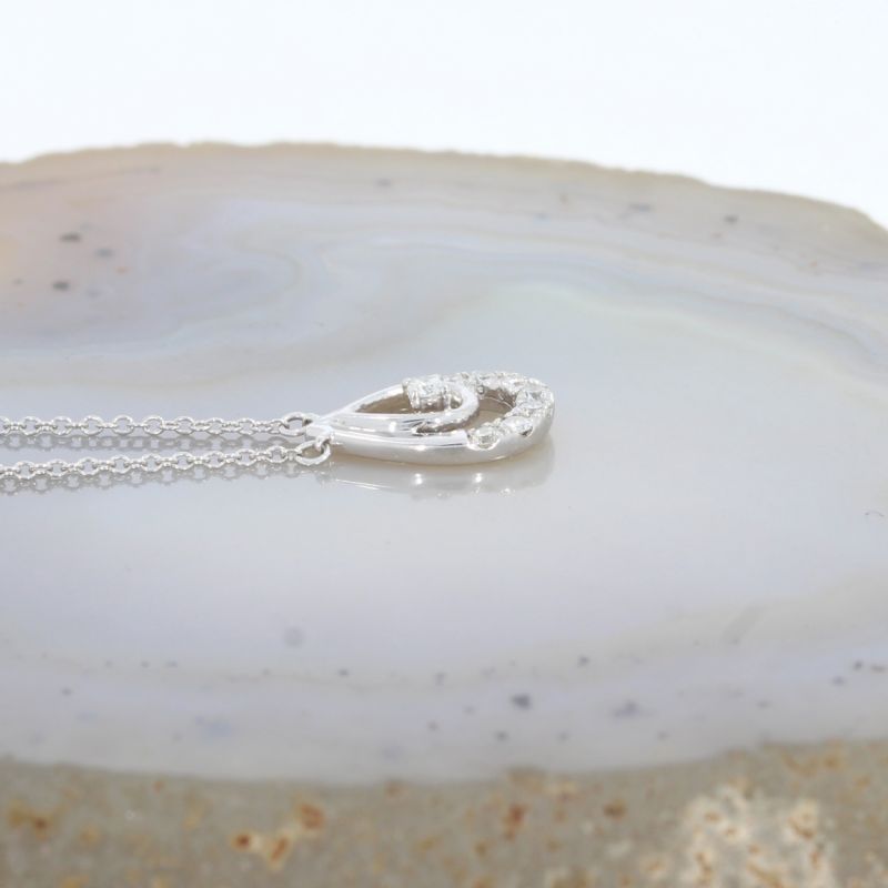 Wert 750 € Brillant Collier (0,08 carat) in 750er 18 K Weißgold - 87918