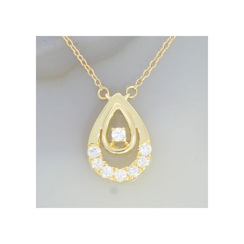 Wert 750 € Brillant Collier (0,08 carat) in 750er 18 K Gelbgold - 87919
