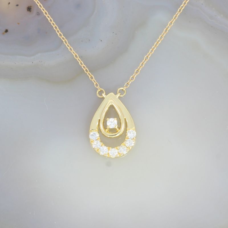 Wert 750 € Brillant Collier (0,08 carat) in 750er 18 K Gelbgold - 87919