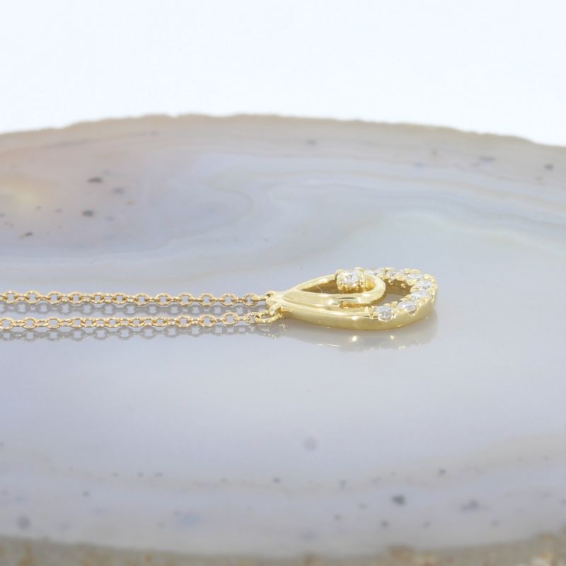 Wert 750 € Brillant Collier (0,08 carat) in 750er 18 K Gelbgold - 87919