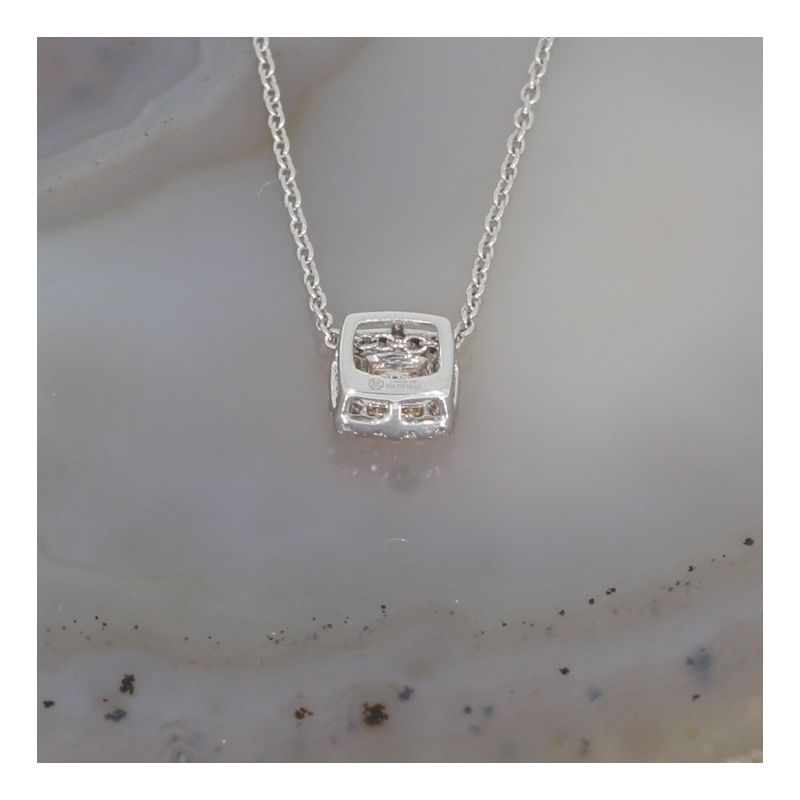 Sale! Wert 950 € Brillant Collier (0,10 carat) in 750er 18 K Weißgold - H351