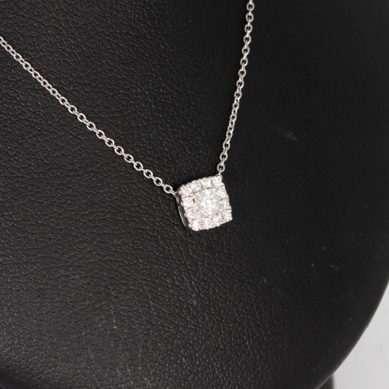 Sale! Wert 950 € Brillant Collier (0,10 carat) in 750er 18 K Weißgold - H351
