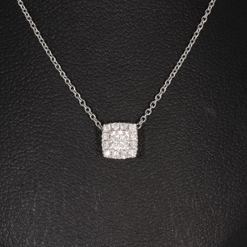 Sale! Wert 950 € Brillant Collier (0,10 carat) in 750er 18 K Weißgold - H351