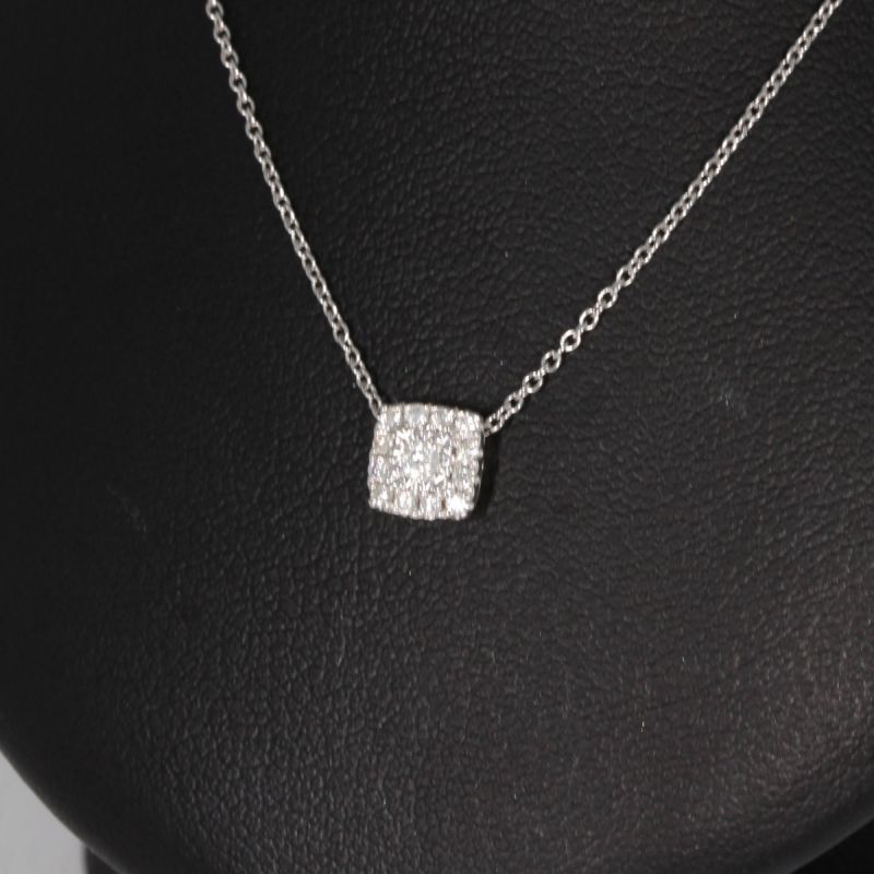 Sale! Wert 950 € Brillant Collier (0,10 carat) in 750er 18 K Weißgold - H351
