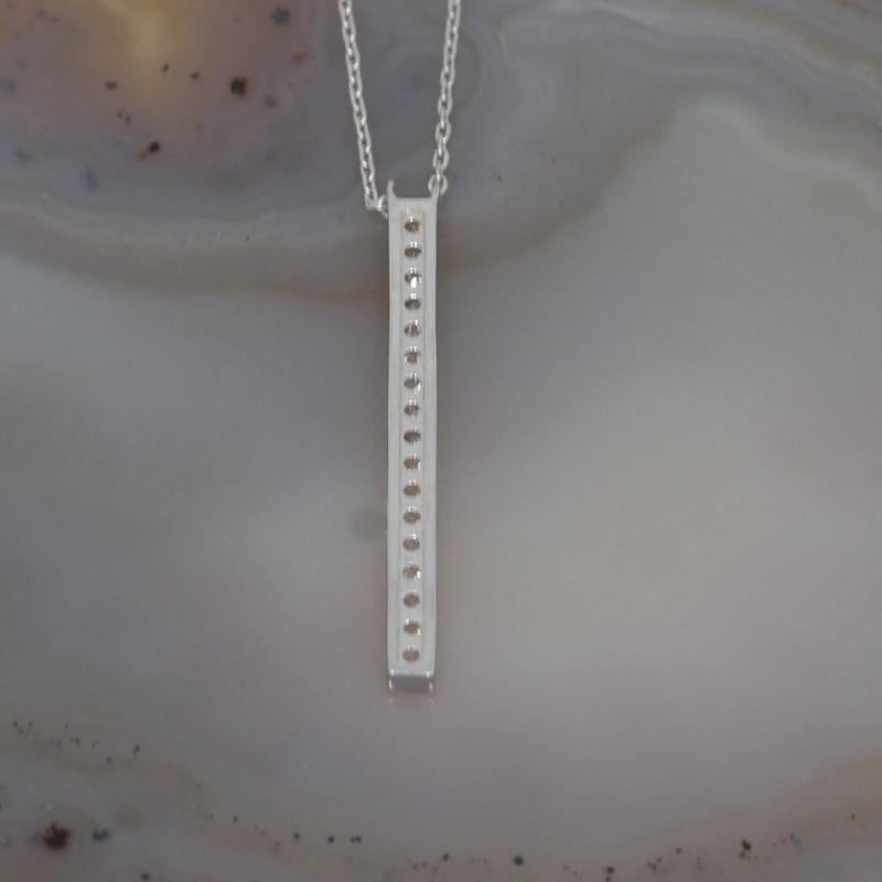 Sale! Wert 1350 € Brillant Collier (0,13 carat) in 750er 18 K Weißgold - H102
