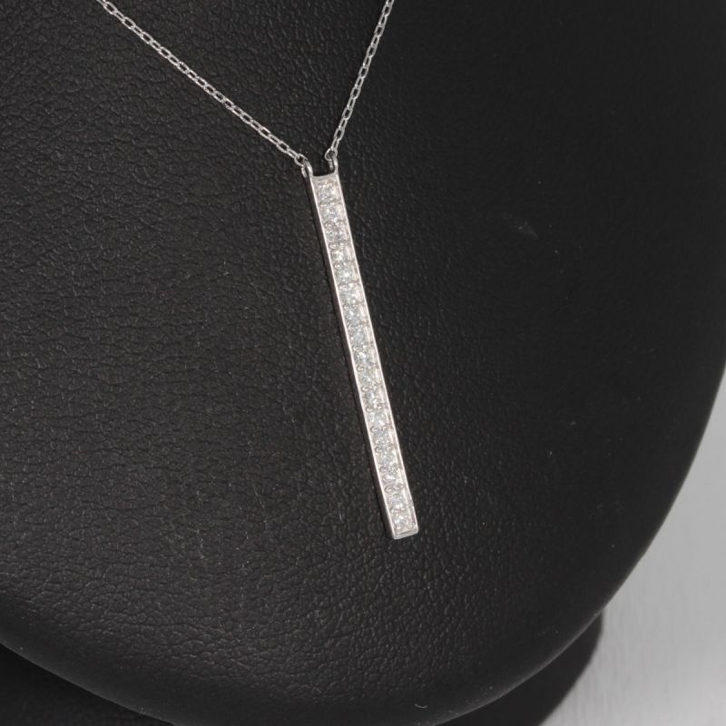 Sale! Wert 1350 € Brillant Collier (0,13 carat) in 750er 18 K Weißgold - H102