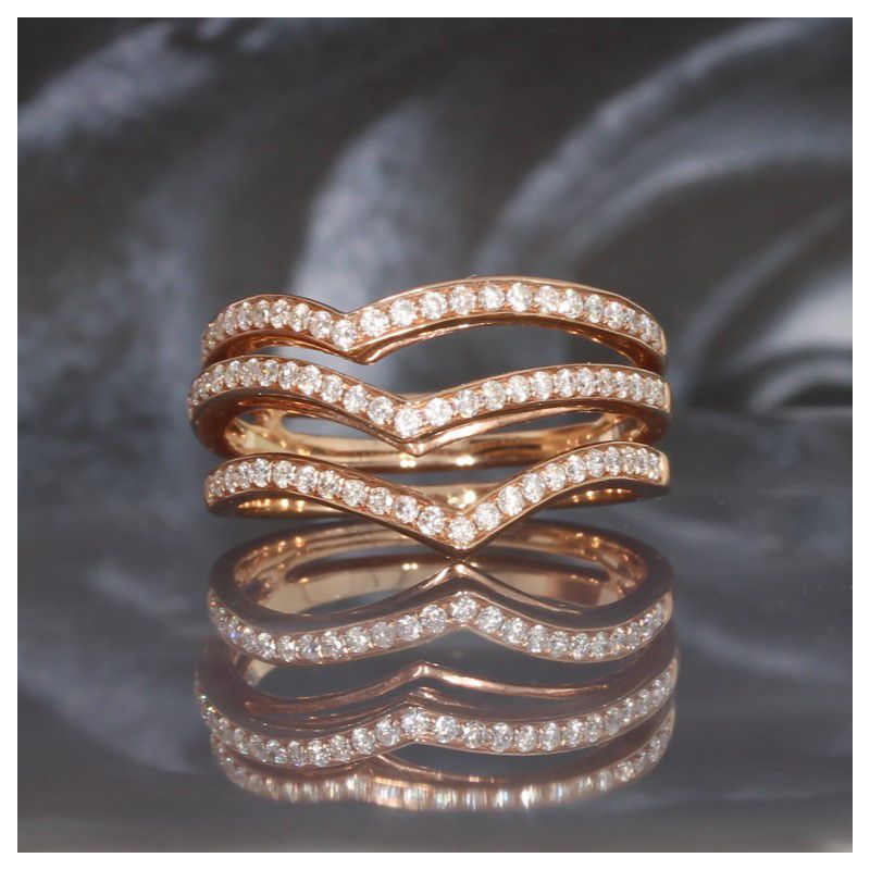 Wert 2250 € Brillant Ring (0,50 carat) in 585er 14 K Rosegold - 88004