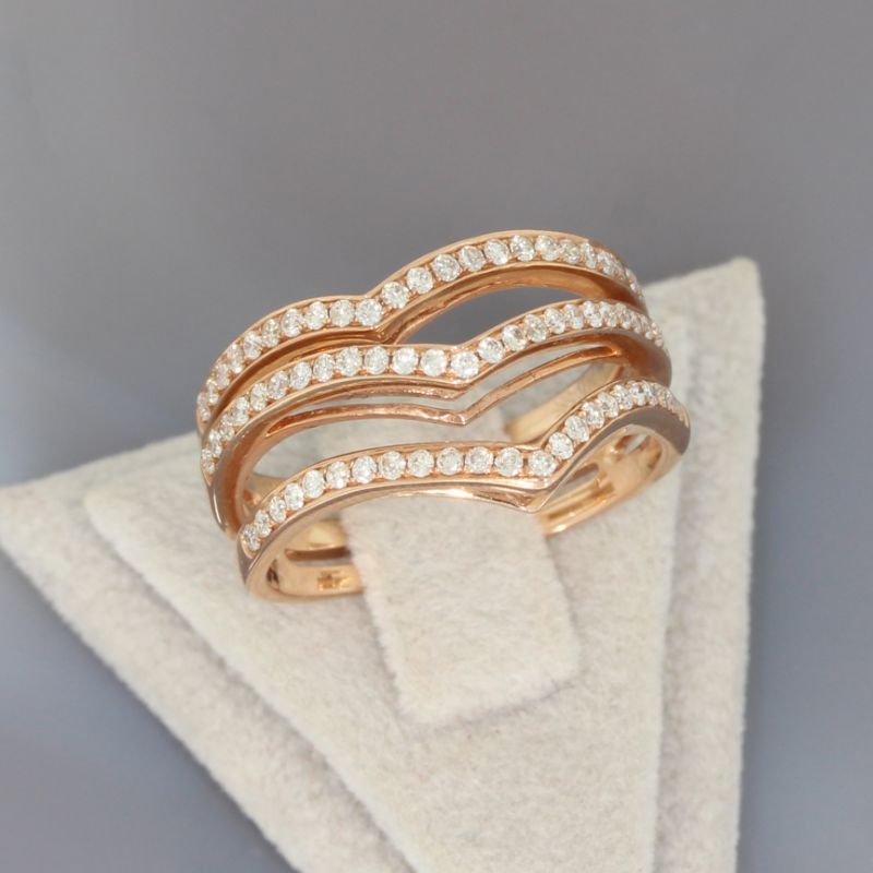 Wert 2250 € Brillant Ring (0,50 carat) in 585er 14 K Rosegold - 88004