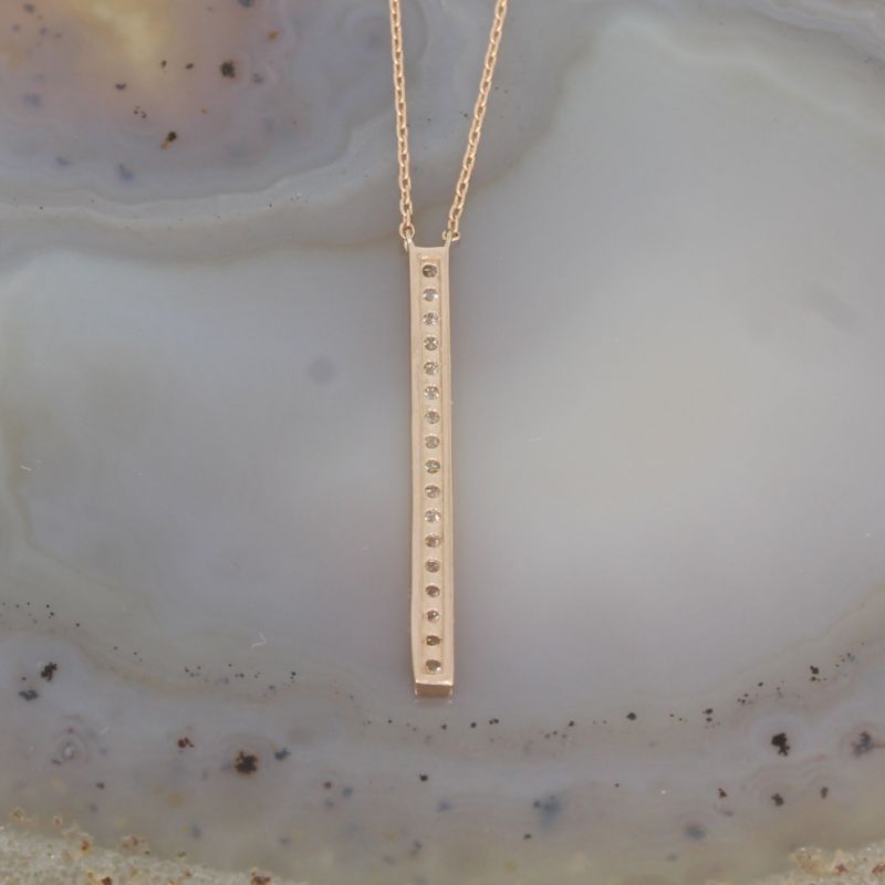 Sale! Wert 1350 € Brillant Collier (0,13 carat) in 750er 18 K Roségold - H340