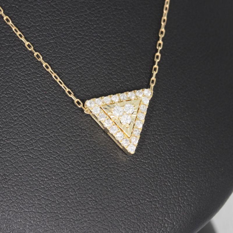 Sale! Wert 2490 € Brillant Anhänger & Kette (0,28 carat) in 750er 18 K Gelbgold - H1510