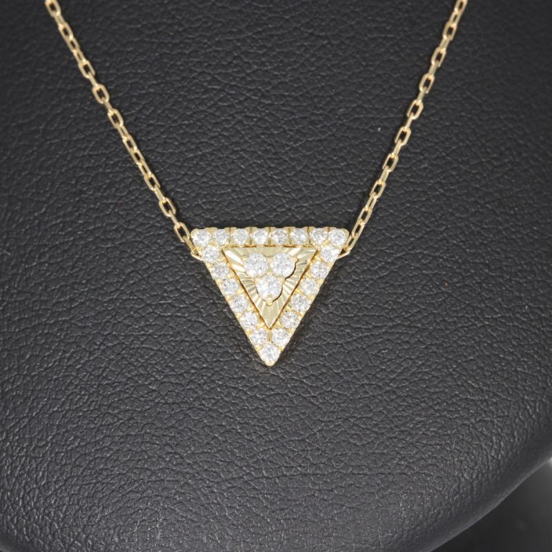 Sale! Wert 2490 € Brillant Anhänger & Kette (0,28 carat) in 750er 18 K Gelbgold - H1510