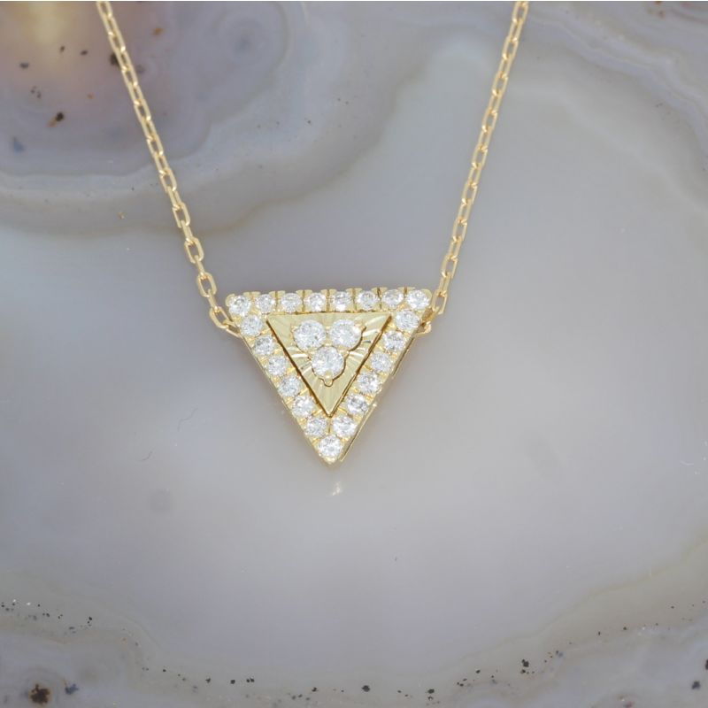 Sale! Wert 2490 € Brillant Anhänger & Kette (0,28 carat) in 750er 18 K Gelbgold - H1510