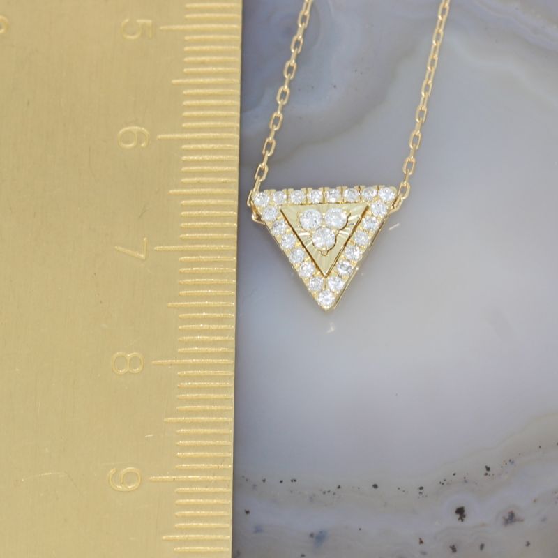 Sale! Wert 2490 € Brillant Anhänger & Kette (0,28 carat) in 750er 18 K Gelbgold - H1510
