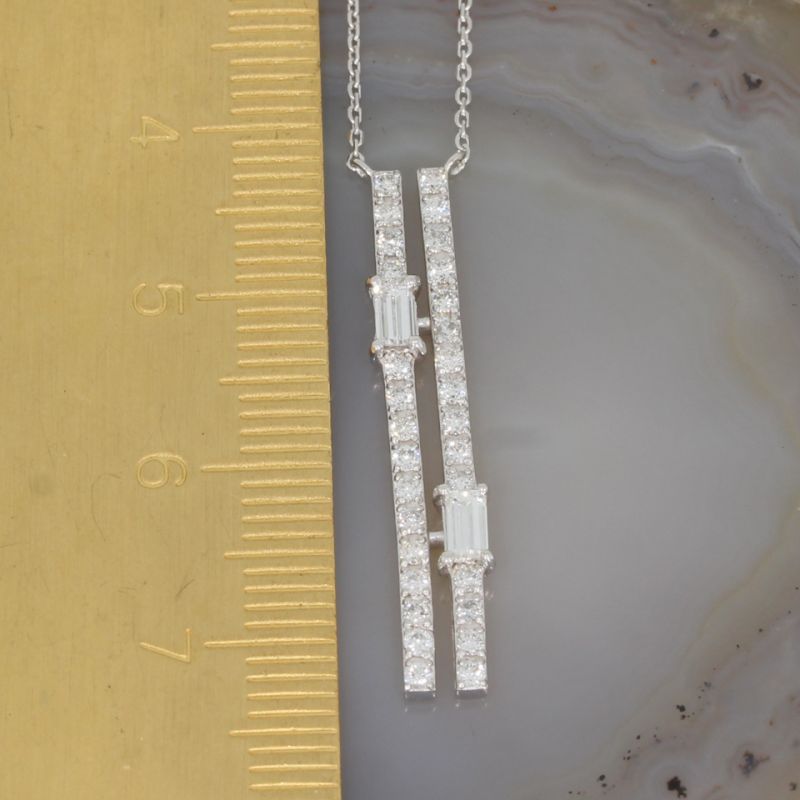 Sale! Wert 4570 € Brillant Diamant Collier in 750er 18 K Weißgold - H101