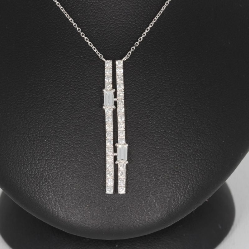 Sale! Wert 4570 € Brillant Diamant Collier in 750er 18 K Weißgold - H101