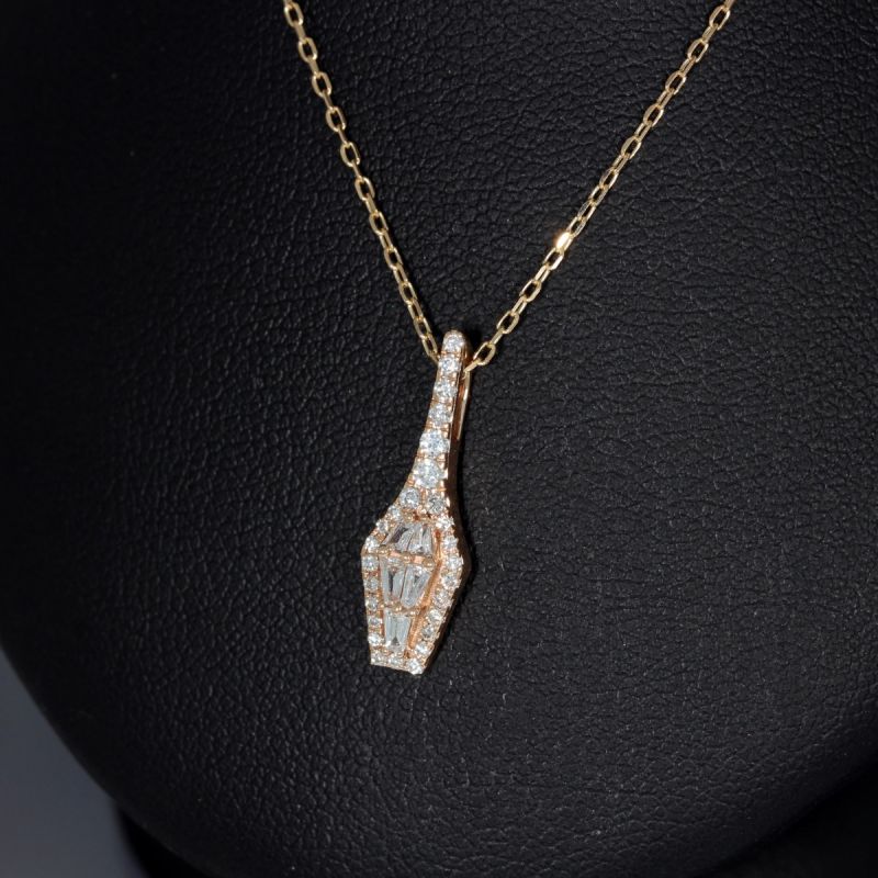 Sale! Wert 2650 € Brillant Diamant Anhänger & Kette in 750er 18 K Roségold - H1554