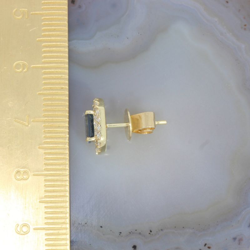 Wert 2690 € Brillant Diamant Saphir Ohrstecker in 750er 18 K Gelbgold - 88055