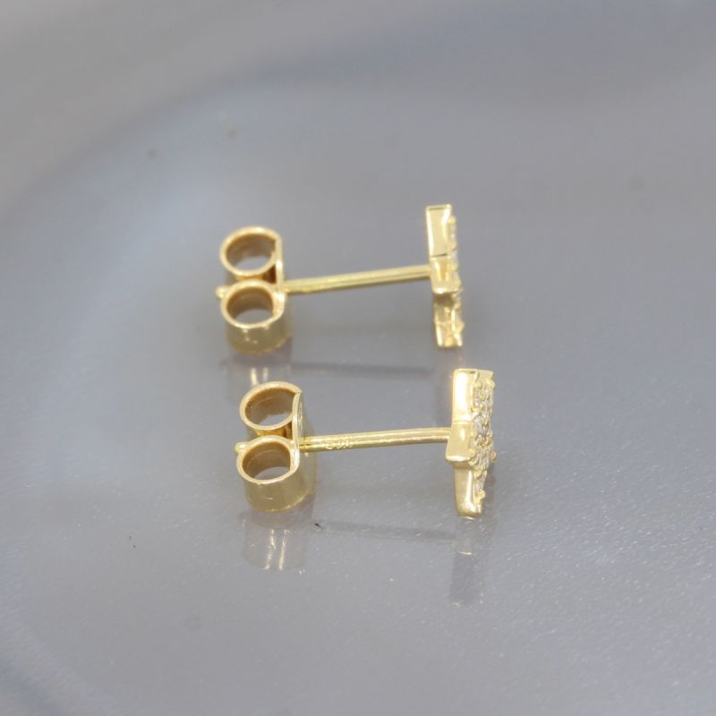 Wert 1490 € Brillant Ohrstecker Stern (0,18 carat) in 750er 18 K Gelbgold - H1546