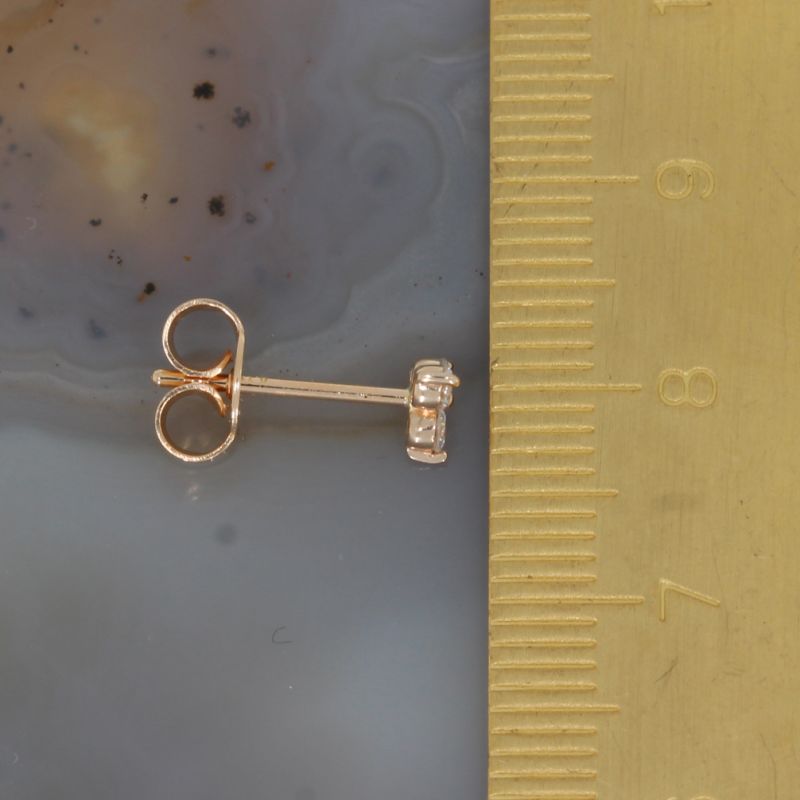 Wert 1390 € Brillant Ohrstecker (0,22 carat) in 750er 18 K Roségold - H344