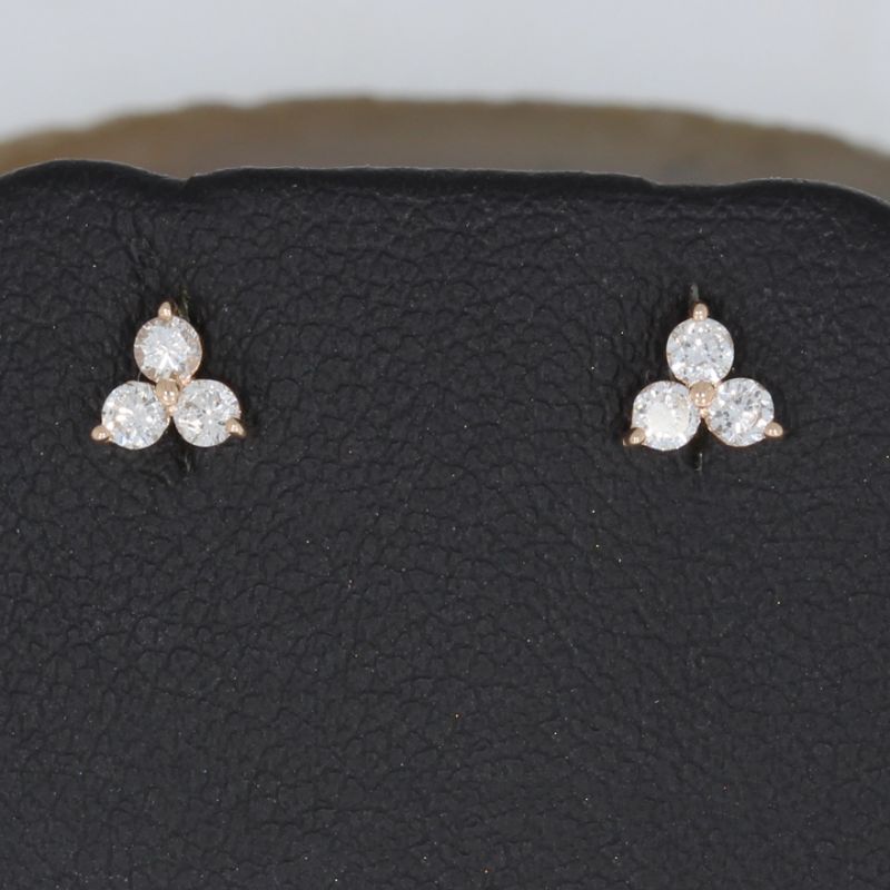 Wert 1390 € Brillant Ohrstecker (0,22 carat) in 750er 18 K Roségold - H344
