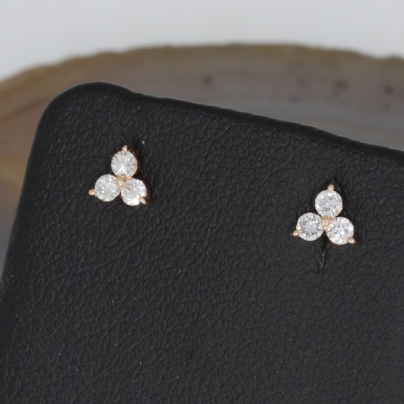 Wert 1390 € Brillant Ohrstecker (0,22 carat) in 750er 18 K Roségold - H344