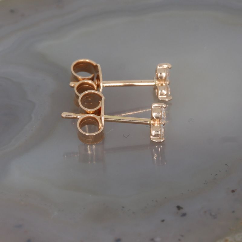 Wert 1390 € Brillant Ohrstecker (0,22 carat) in 750er 18 K Roségold - H344