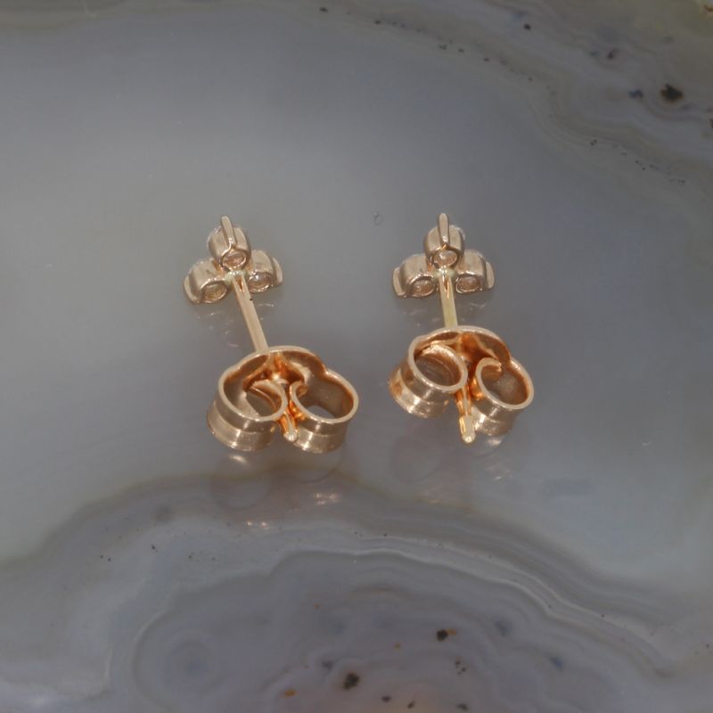 Wert 1390 € Brillant Ohrstecker (0,22 carat) in 750er 18 K Roségold - H344