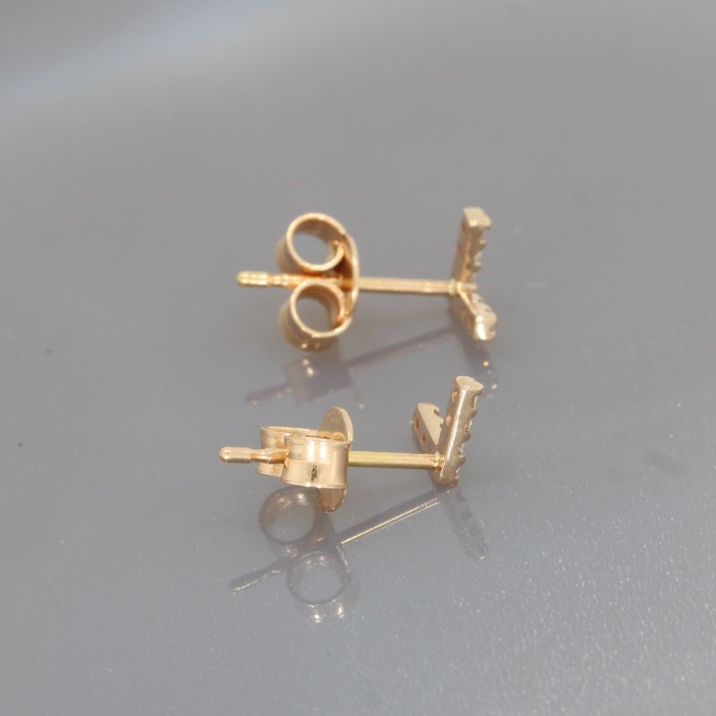 Wert 1050 € Brillant Ohrstecker (0,10 carat) in 750er 18 K Roségold - H1560