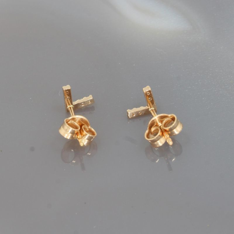Wert 1050 € Brillant Ohrstecker (0,10 carat) in 750er 18 K Roségold - H1560