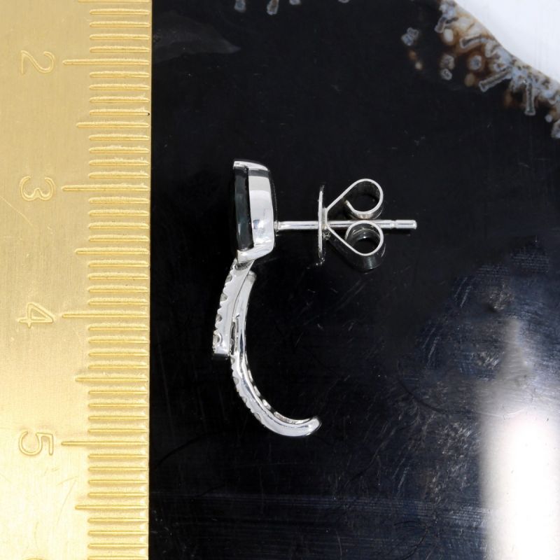 Sale! Wert 2690 € Brillant Saphir Ohrringe in 750er 18 K Weißgold - 88073