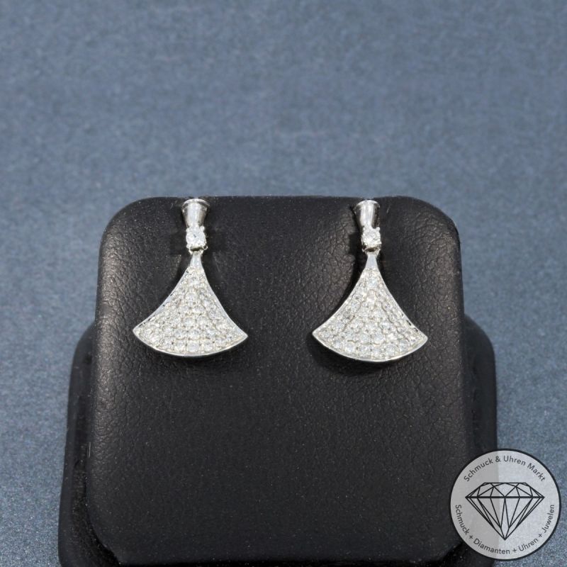 Wert 1990 € Brillant Ohrringe (0,37 carat) in 750er 18 K Weißgold - 88139