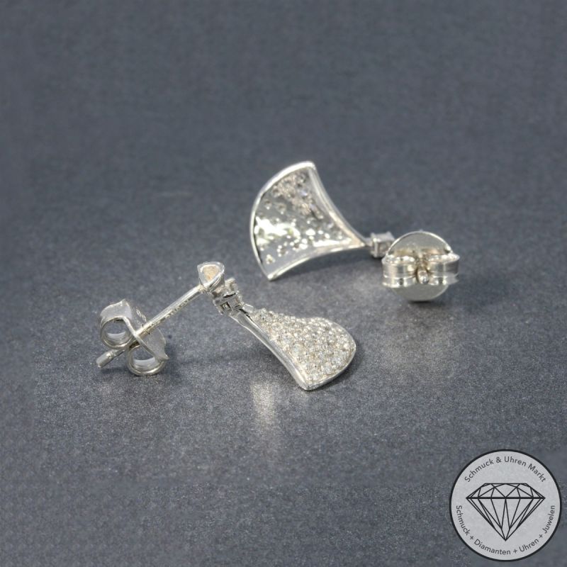 Wert 1990 € Brillant Ohrringe (0,37 carat) in 750er 18 K Weißgold - 88139