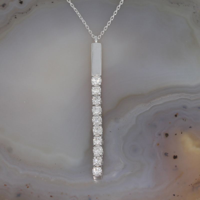 Sale! Wert 1990 € Brillant Collier (0,22 carat) in 750er 18 K Weißgold - H165