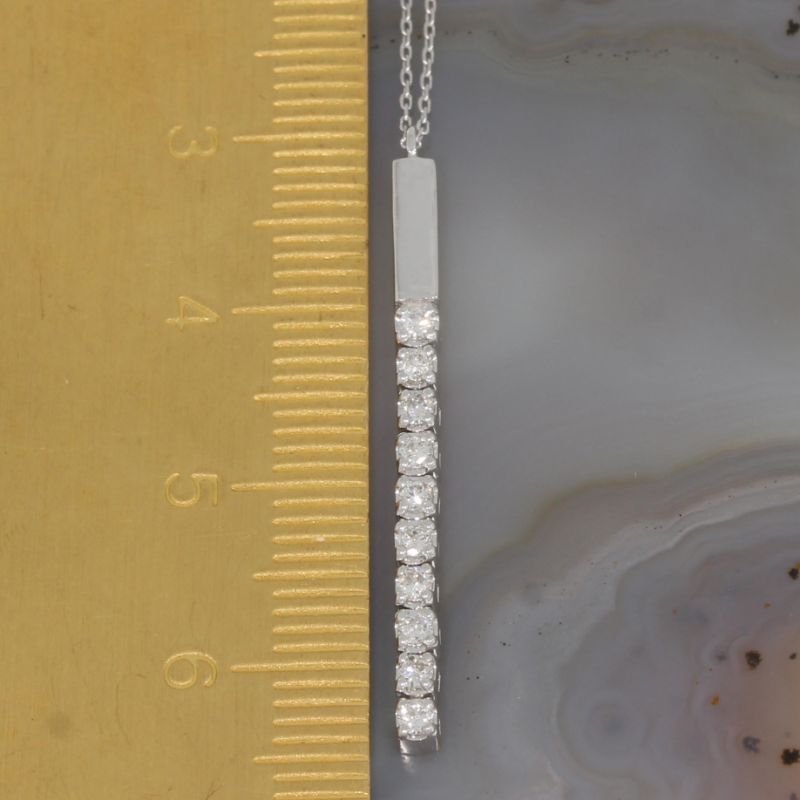 Sale! Wert 1990 € Brillant Collier (0,22 carat) in 750er 18 K Weißgold - H165