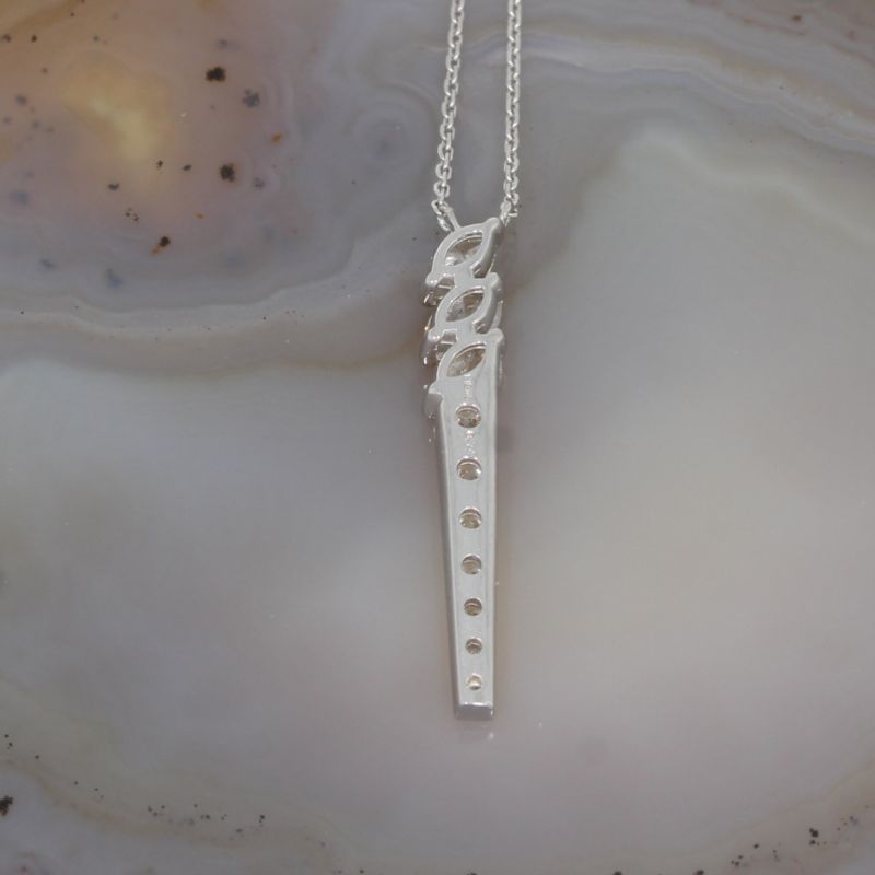 Wert 3790 € Brillant Diamant Collier in 750er 18 K Weißgold - H341