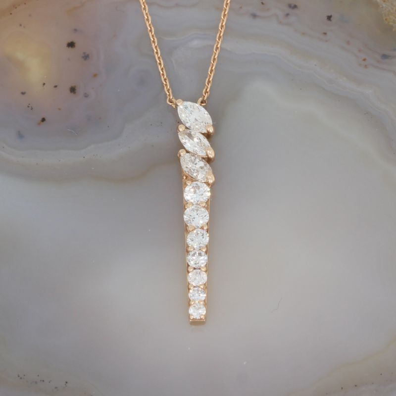 Wert 3790 € Brillant Diamant Collier in 750er 18 K Roségold - H349
