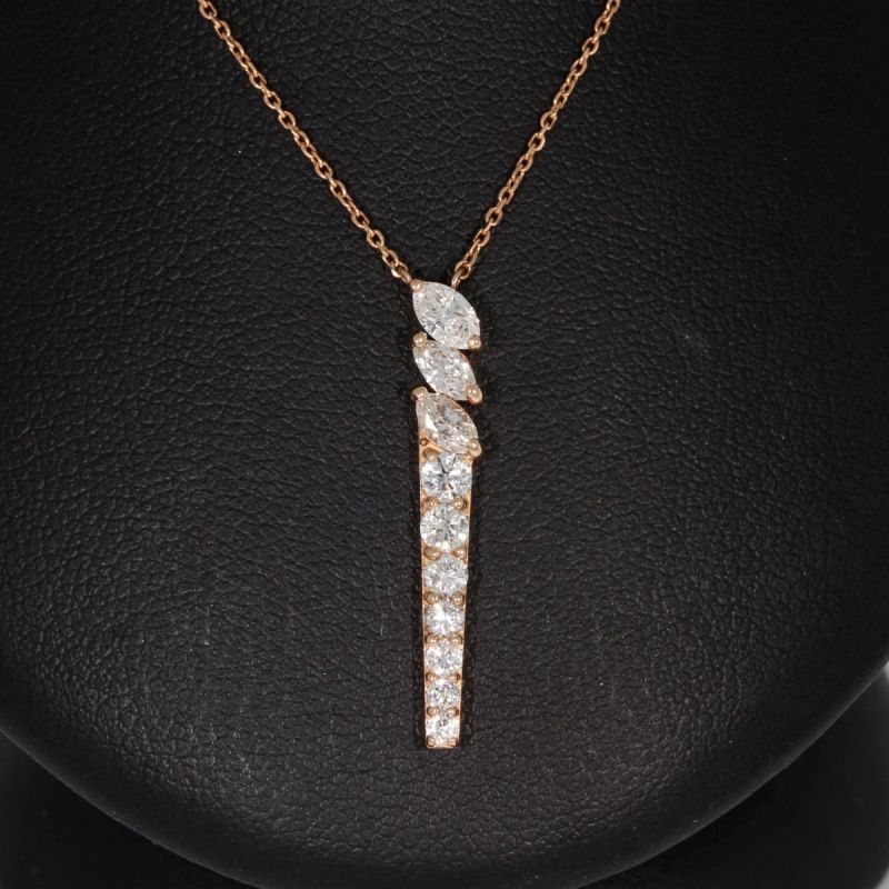 Wert 3790 € Brillant Diamant Collier in 750er 18 K Roségold - H349