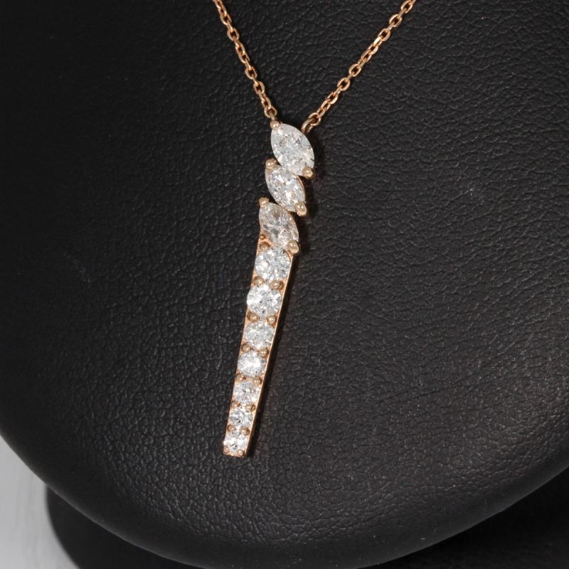 Wert 3790 € Brillant Diamant Collier in 750er 18 K Roségold - H349