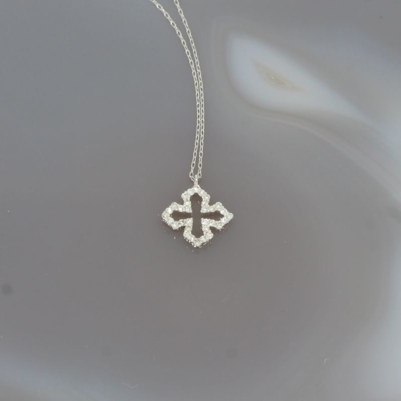 Wert 1060 € Brillant Collier (0,13 carat) in 750er 18 K Weißgold - H163