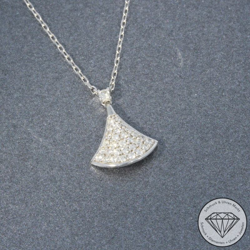 Wert 1990 € Brillant Collier (0,26 carat) in 750er 18 K Weißgold - 88150