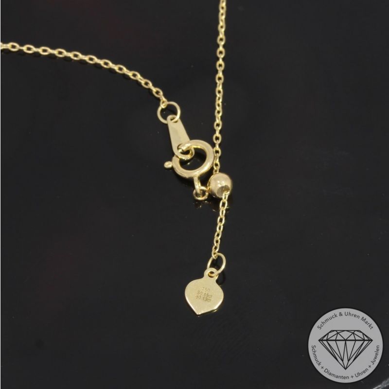 Wert 1450 € Brillant Collier (0,19 carat) in 750er 18 K Gelbgold - H1611