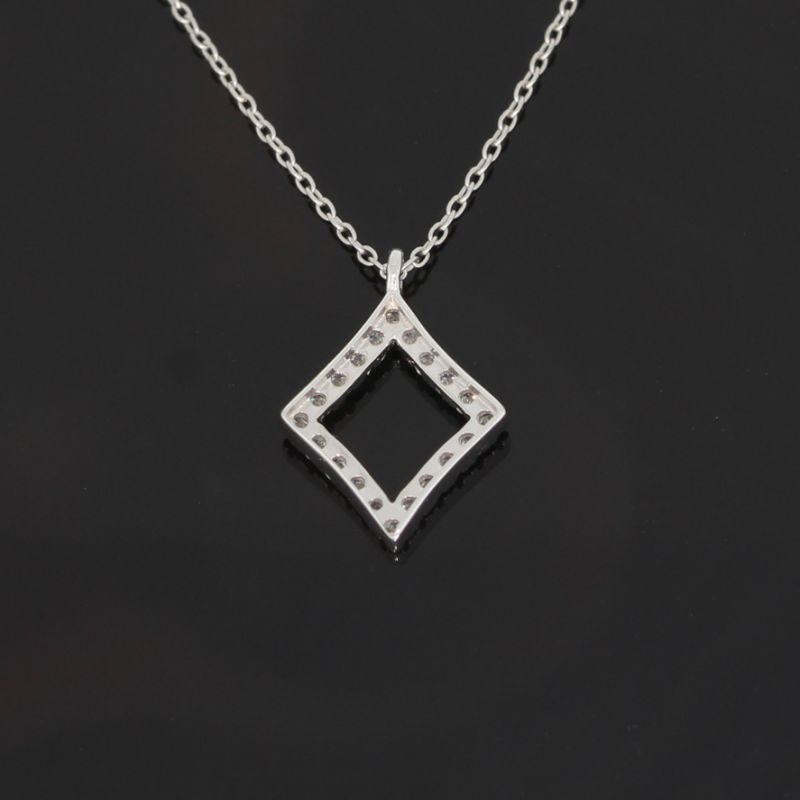Wert 1090 € Brillant Anhänger & Kette (0,20 carat) in 750er 18 K Weißgold - H1531