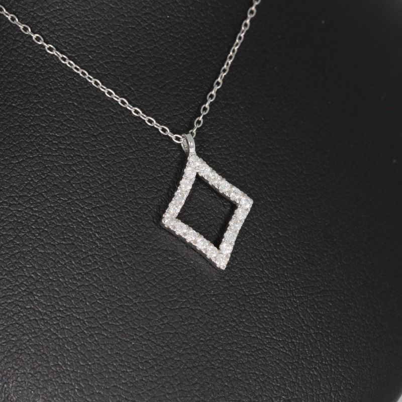 Wert 1090 € Brillant Anhänger & Kette (0,20 carat) in 750er 18 K Weißgold - H1531