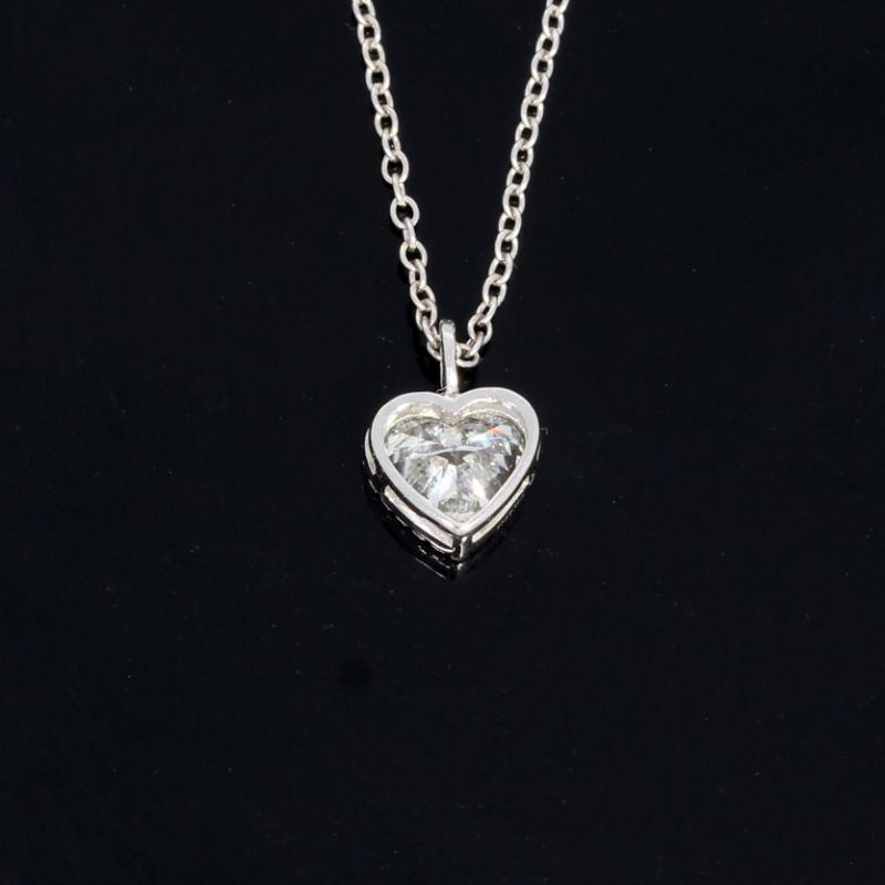 Wert 2450 € Diamant Herz Collier in 750er 18 K Weißgold - 88193