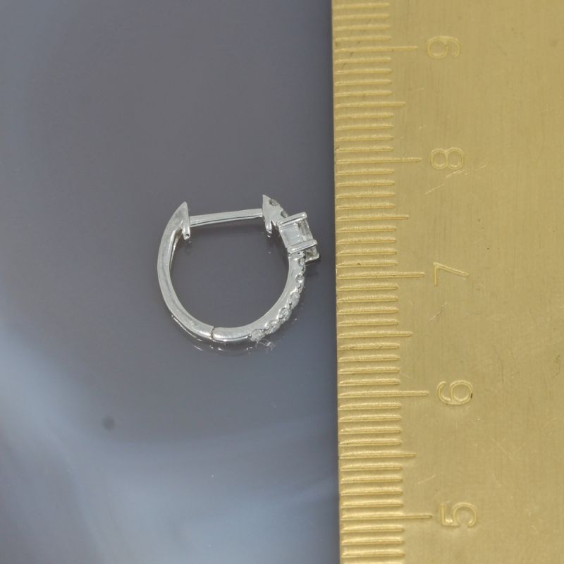 Wert 1190 € Brillant Diamant Creolen in 750er 18 K Weißgold - H1573